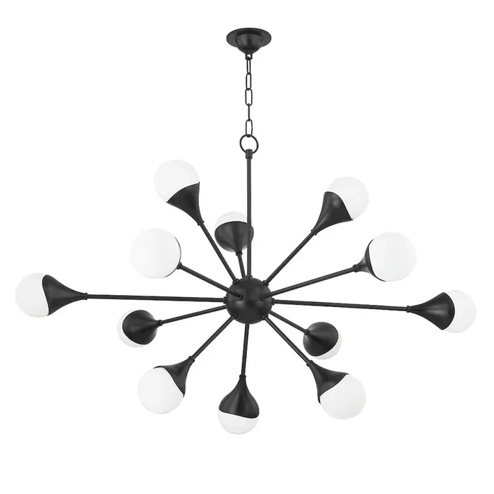 Ariana Chandelier In Soft Black Color