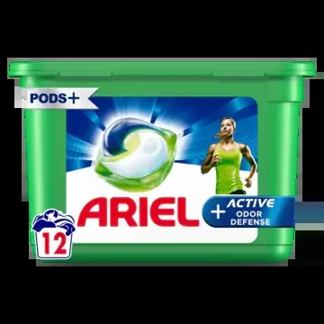 Ariel All in 1 pods liquid laundry detergent caps actieve scent resistance