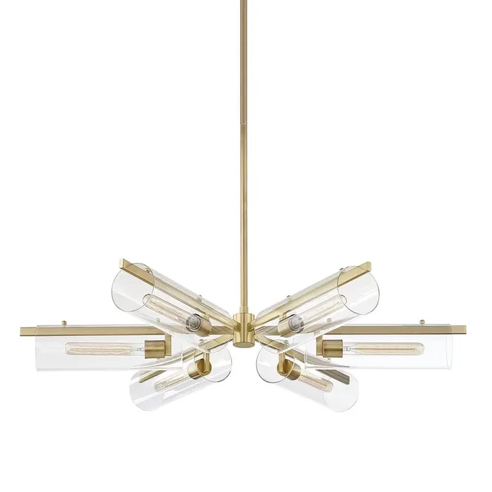Ariel Chandelier In Aged Brass Color