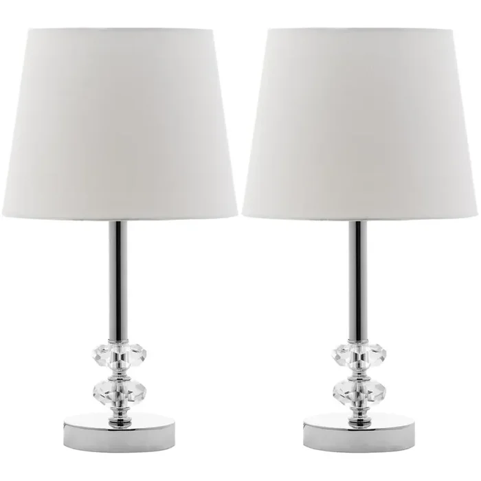 ASHFORD 16-INCH H CRYSTAL DARK GREY LAMP, LIT4131C-SET2