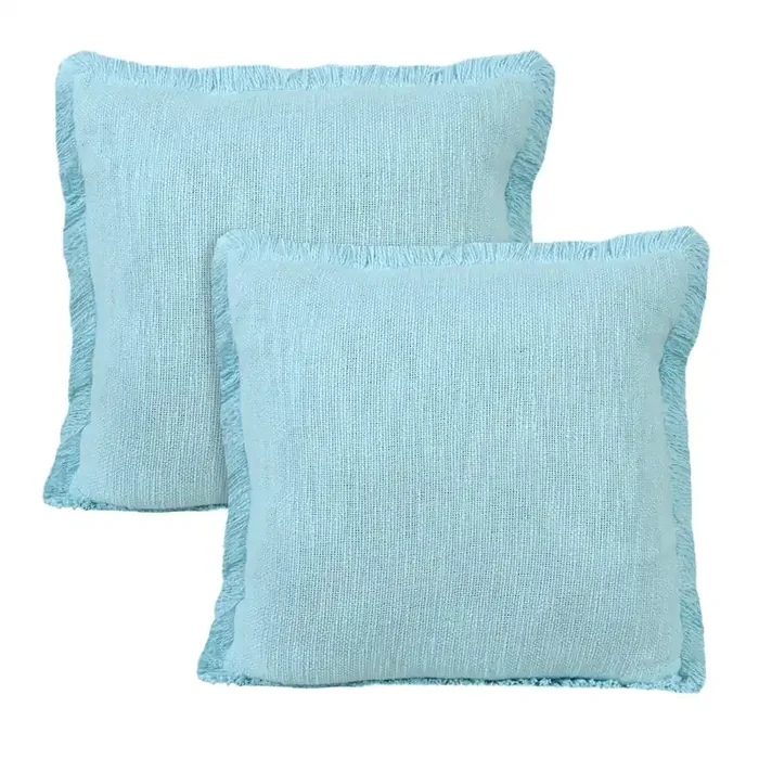 Aspen Cotton Pillow Set of 2 in Blue, 20″ x 20″