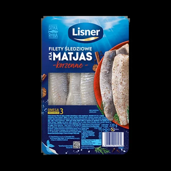 Atlantische Heringsfilets a’la Matjas gewürzt Lisner 220g