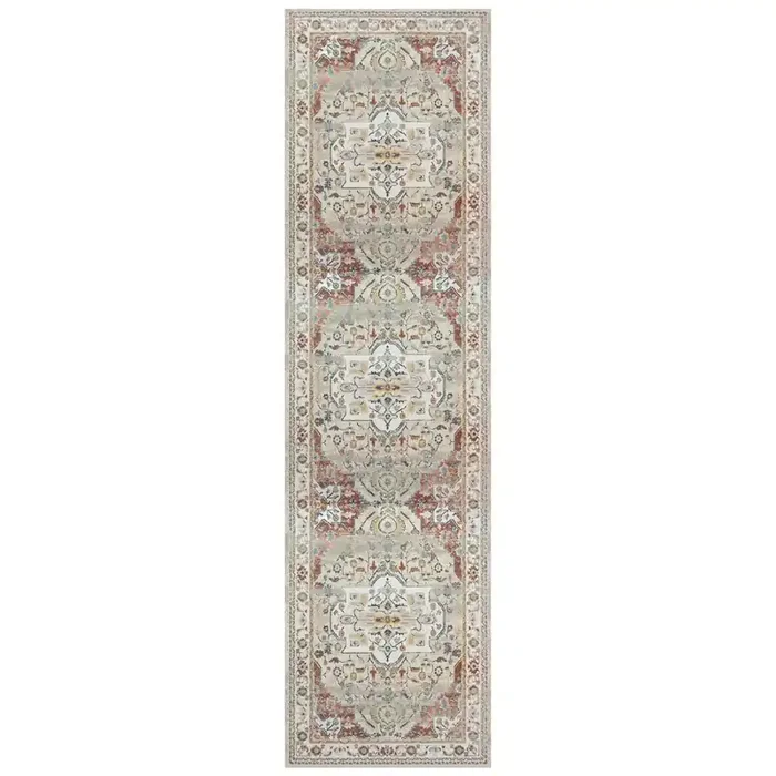 Avalon Performance Blend Area Rug Indoor in Red/Ivory, 2‘8″ x 8‘