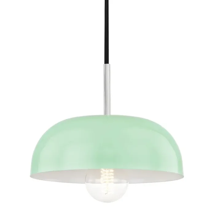 Avery Pendant In Polished Nickel/Mint Color