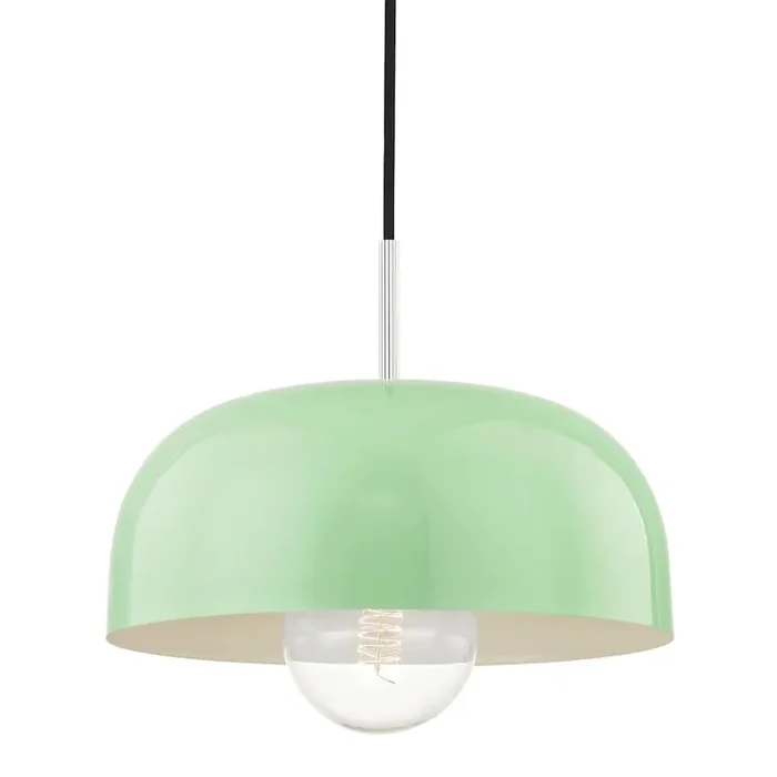 Avery Pendant In Polished Nickel/Mint Color