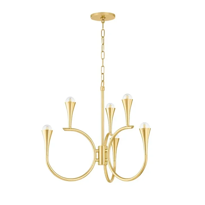 Aviana Chandelier In Aged Brass Color