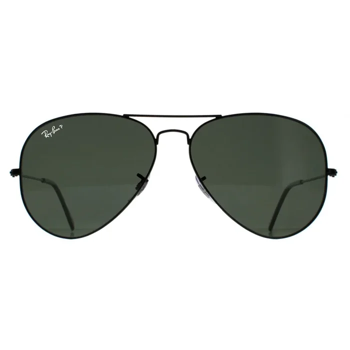 Aviator Black Green Polarized Aviator 3025 Sunglasses