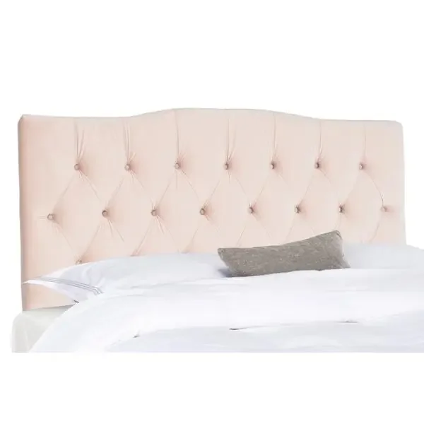 Axel Hemp Linen Tufted Headboard , King , Blush Pink, MCR4682L-Q