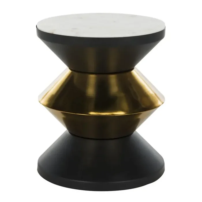 AZIZI STONE TOP SIDE TABLE