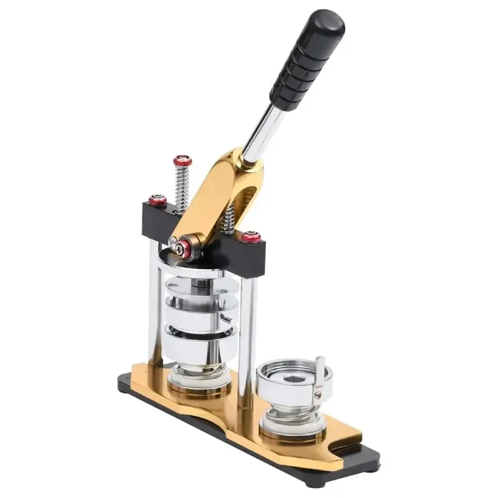 Badge Maker Machine Gold 58mm | Rotating Base and Circle Cutter