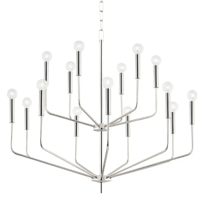 Bailey Chandelier In Polished Nickel Color
