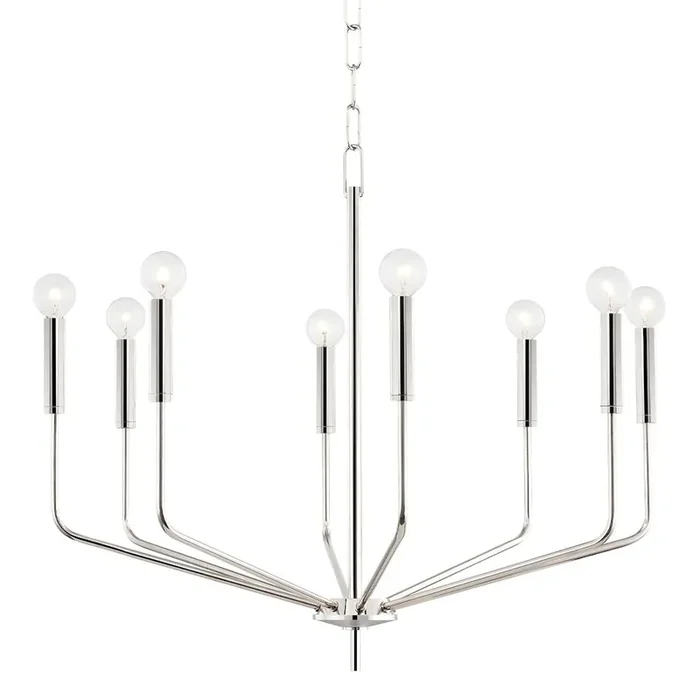 Bailey Chandelier In Polished Nickel Color