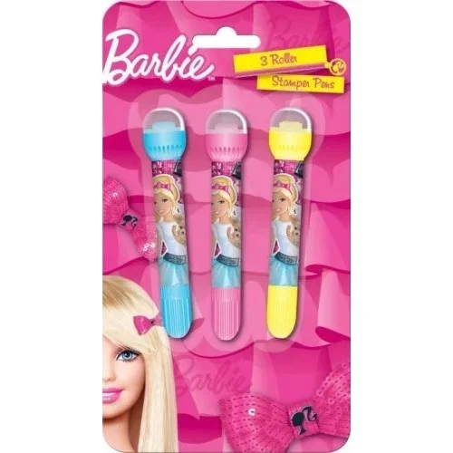 Barbie Roller Stamper pens 3 pack
