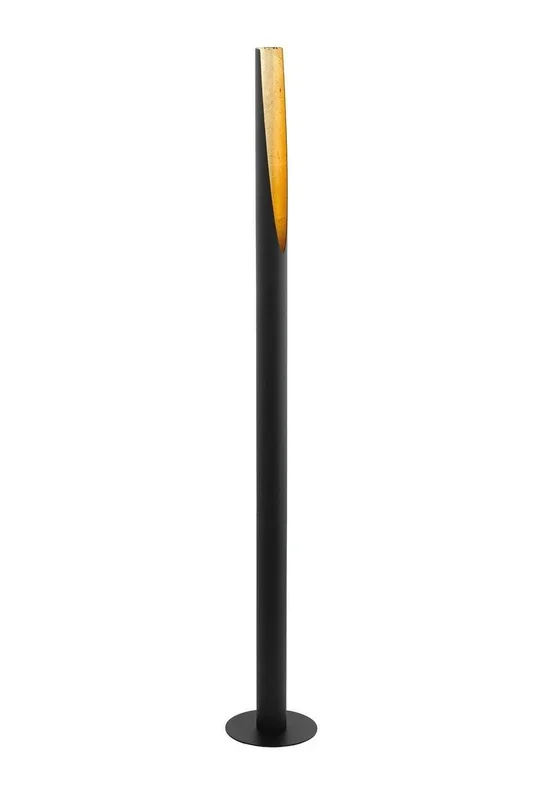 Barbotto Black Steel and Gold Floor Lamp