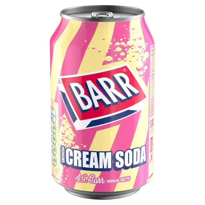 Barr American Cream Soda Cans 330ml – Case of 24