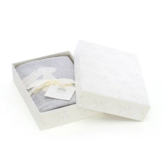 Bashful Silver Bunny Blanket