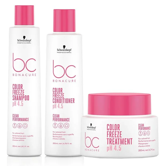 BC Clean PACK Color Freeze Shampoo 250ml, Conditioner 200ml and Treatment 200ml