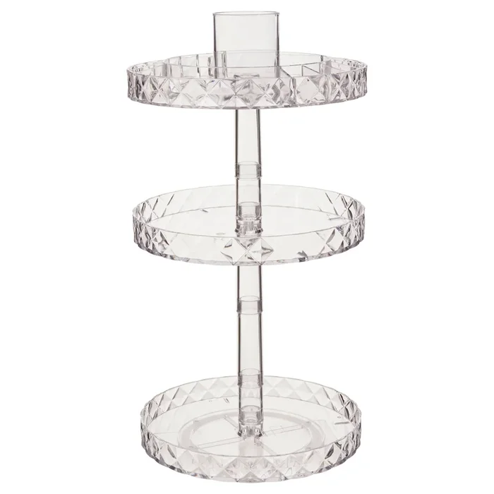 Beauty Three Tier Revolving Cosmetics Organiser