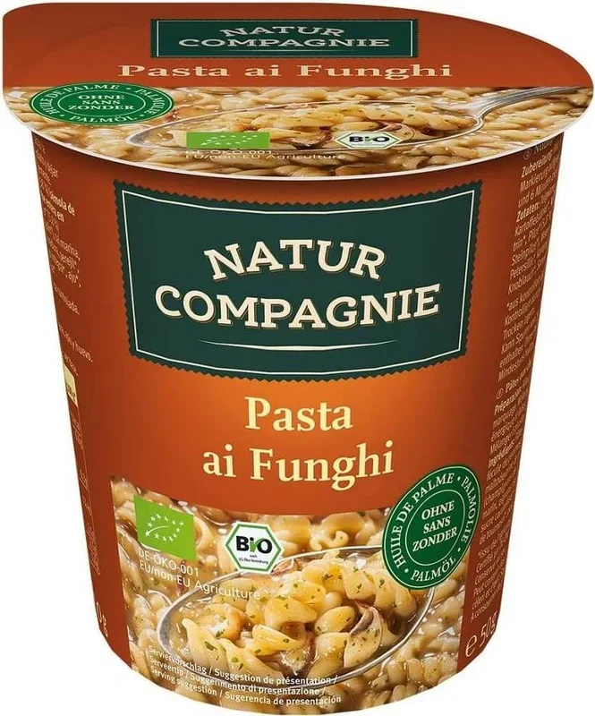 Bechernudeln mit Pilzen BIO 50 g – NATUR COMPAGNIE