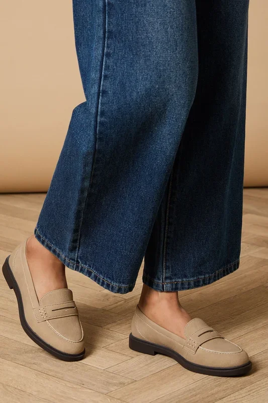 Beech Faux Suede Penny Loafers