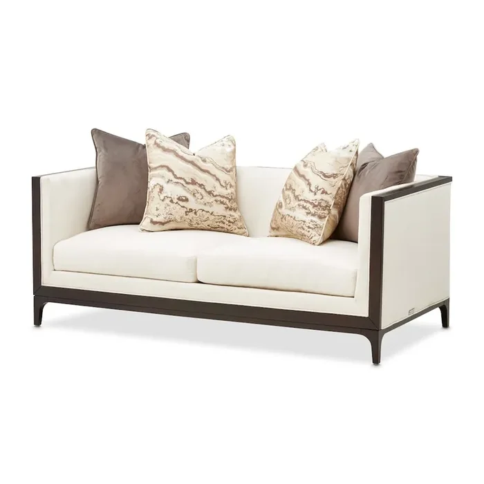 Belmont Place Loveseat – Cream/Espresso