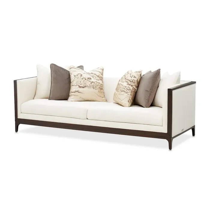 Belmont Place Sofa – Cream/Espresso