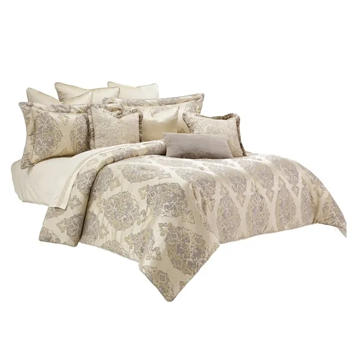 Bennett 9-Piece Queen Comforter Set – Champagne