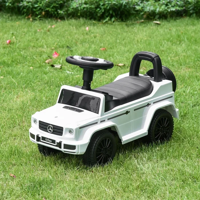 Benz G350 Licensed Push Handle Sliding Car w/Horn No Power Under Seat Storage