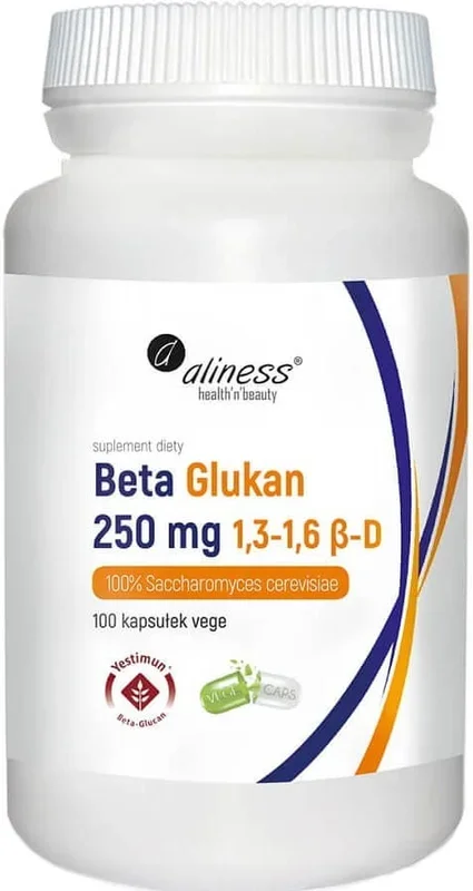 Beta-Glucan 250 mg 13 – 16 β – d 100 % Saccharomyces cerevisiae 100 Kapseln ALINESS