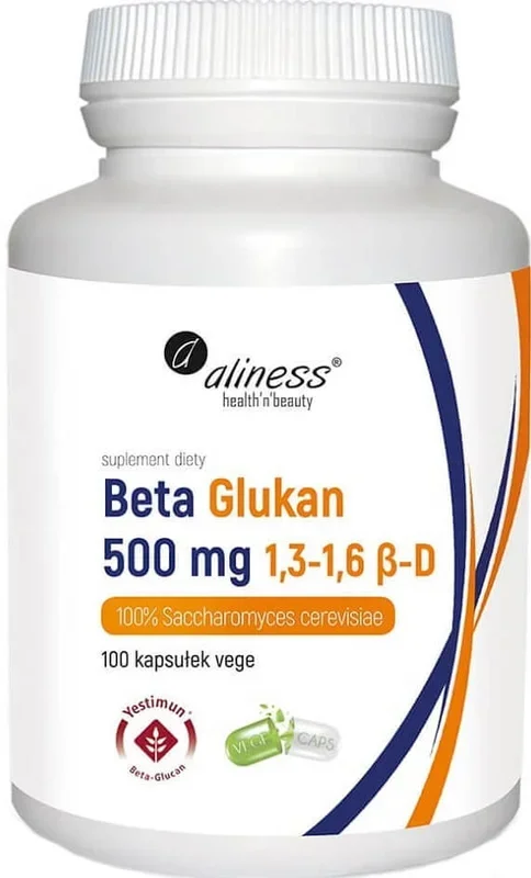 Beta-Glucan 500 mg 13 – 16 β – d 100 % Saccharomyces cerevisiae 100 Kapseln ALINESS