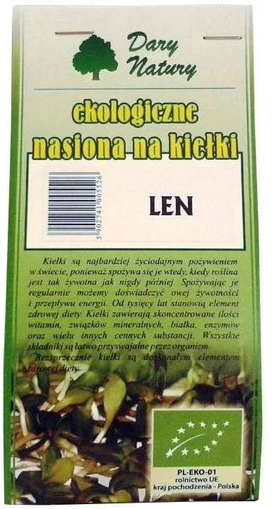 BIO Leinsamen für Sprossen 30 g – GESCHENKE DER NATUR