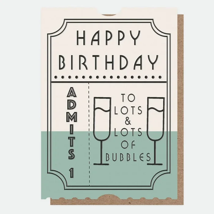 Birthday Bubbles Ticket Card