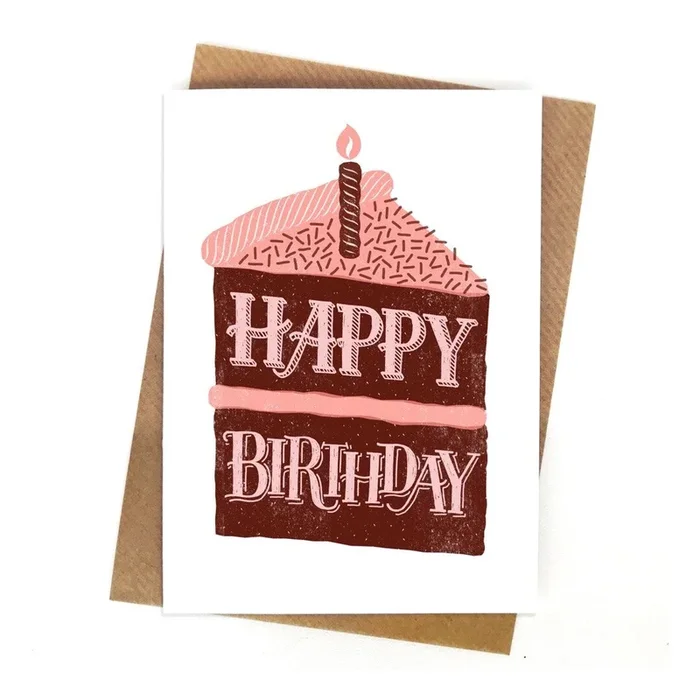 Birthday Cake Slice Card
