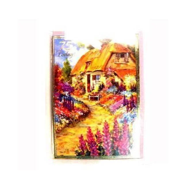 Birthday Card & Envelope Age 75
