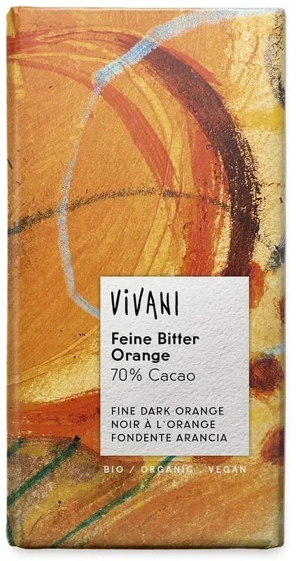 Bitterschokolade mit Orangengeschmack BIO 100 g – VIVANI