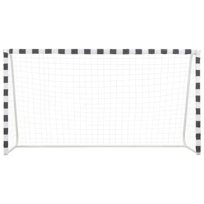 Black and White Football Goal – 300x160cm | Heavy-Duty Metal Frame VIDAXL