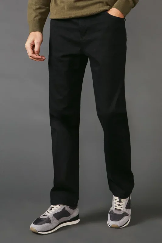 Black Stretch Straight Fit Jeans
