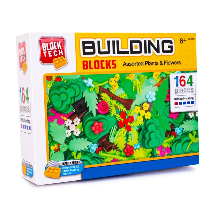 Block Tech Building Blocks Assorted Plants & Flowers 164 Pieces Children’s Toy