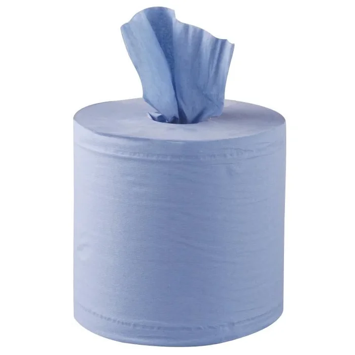 Blue Centrefeed Rolls Embossed 6 Pack
