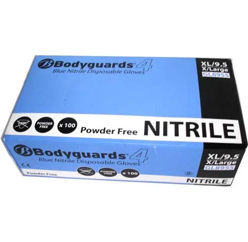 Blue Powder Free Nitrile Gloves XL 100 pack
