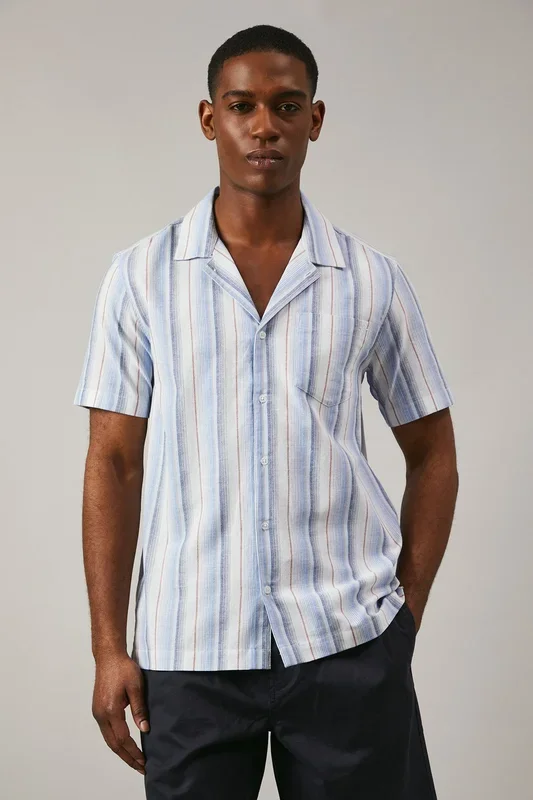 Blue Stripe Resort Short Sleeve Shirt