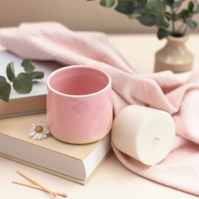 Blush Pink Candle Pot + Refill