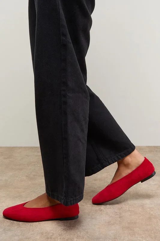 Bonnie Soft Square Toe High Vamp Ballet Pumps