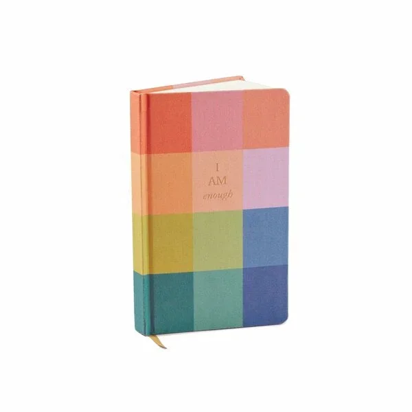 Bookcloth Hardcover Journal – Rainbow Check