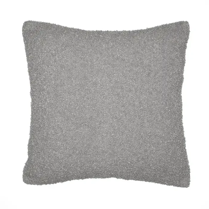 Boucle Performance Poly Filled Pillow in Gray, 20″ x 20″