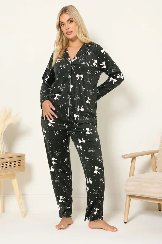 Bow Fleece Pyjama Set