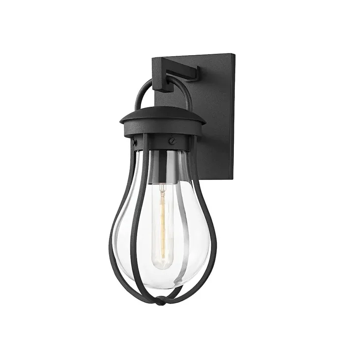 Bowie Wall Sconce In Textured Black Color