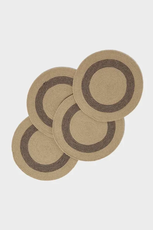 Braided 100% Cotton Round Placemats Set of 4