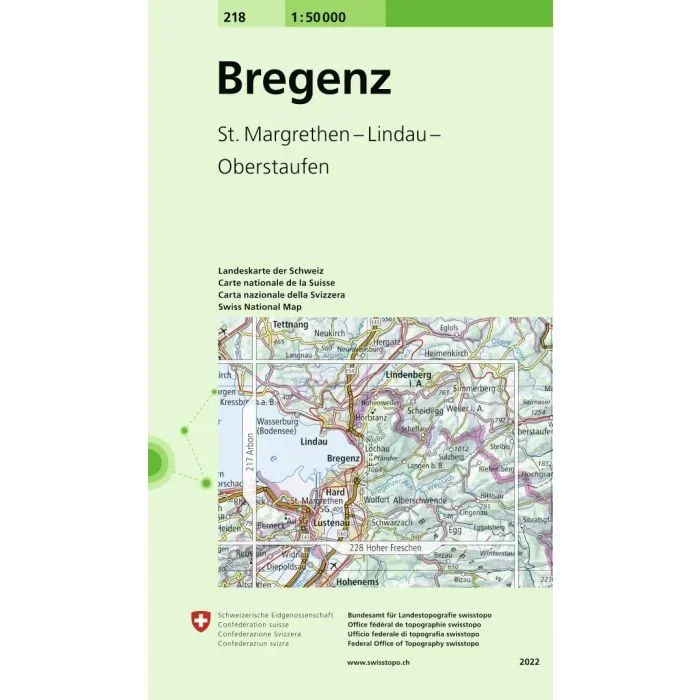 Bregenz – St. Margrethen – Lindau – Oberstaufen Swisstopo 218
