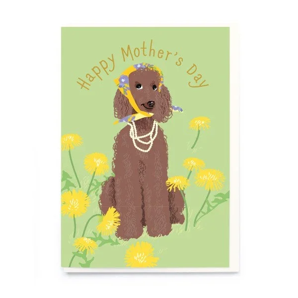 Brown Poodle Happy Mother’s Day Card